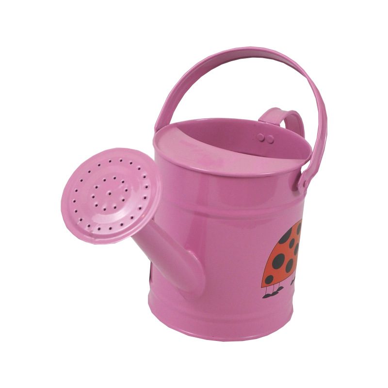 TOPTRADE náradie záhradné, detské - konva, kovová, ružová, 1,6 l 6